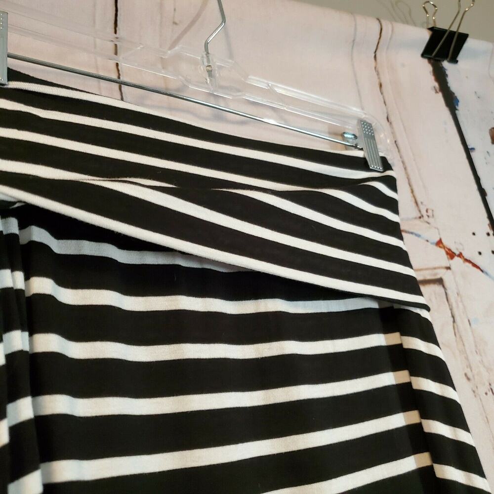 ana A New Approach Strapless Black & White Striped Long Dress Size XS Stretch - Picture 3 of 7
